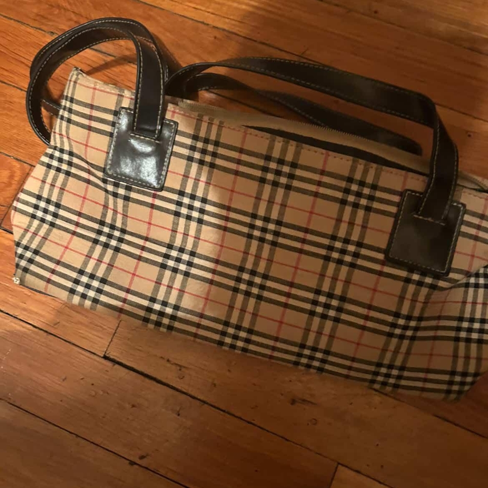 Burberry Handbag with Black Handles